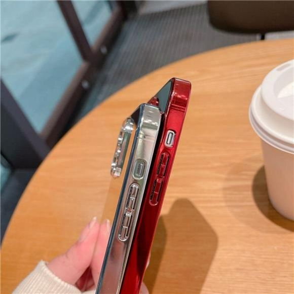 For iPhone 13 Pro Max 12 11 7 8 XS XR Shockproof Mirror Rubber Slim Case Cover - Picture 2 of 10